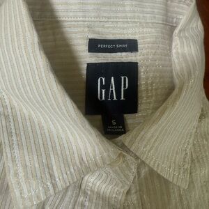 GAP Cream glitter Striped Shirt BRAND NEW NEVER WORN OUT OF STOCK!!